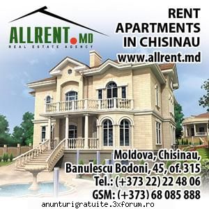 Apartment for rent in Chisinau, Moldova apartments - Rent apartments,rent apartments - Afaceri